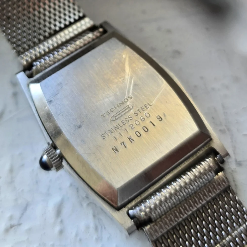 Vintage Technos Star Quartz Stainless Steel Watch Adjustable Bracelet Brazil